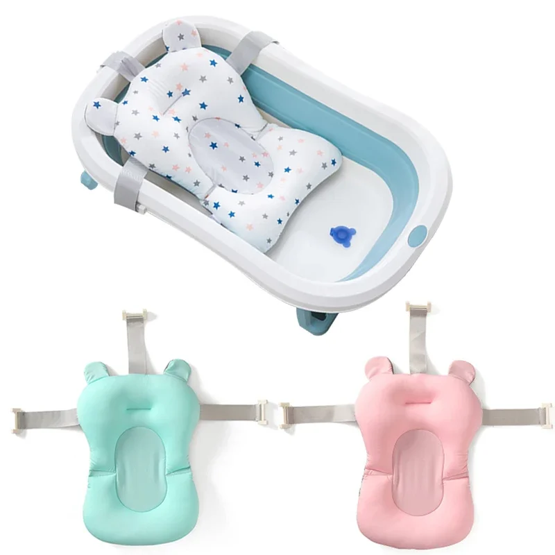 Baby Bath Tub Foldable - Baby Bath Seat Support Mat Foldable