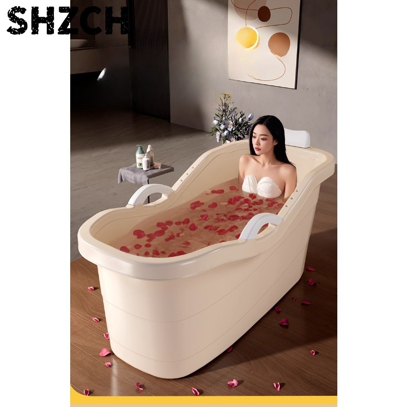 Baby Bath Tub Foldable - Plastic Bathtub SPA Large Adult Soaking