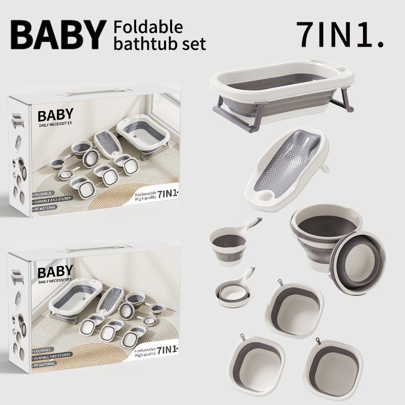 4/7Piece Collapsible Baby Bath - огляд і ціна Baby Bath Tub Foldable