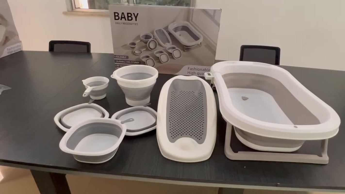 4/7Piece Collapsible Baby Bath - огляд і ціна Baby Bath Tub Foldable