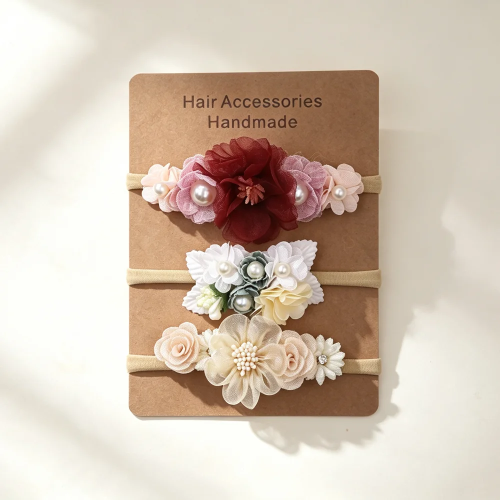 3pcs Baby Girl Elastic Headban - огляд і ціна Baby Products Set
