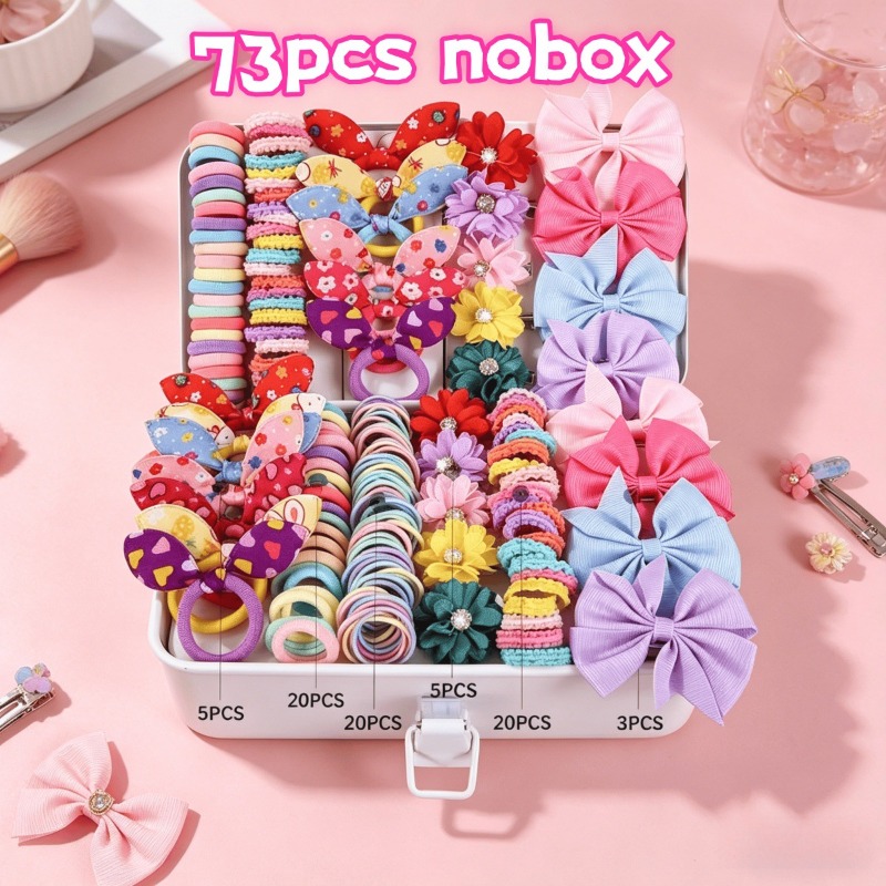 73PCS   New Fabric Girls Hair  - огляд і ціна Baby Products Set
